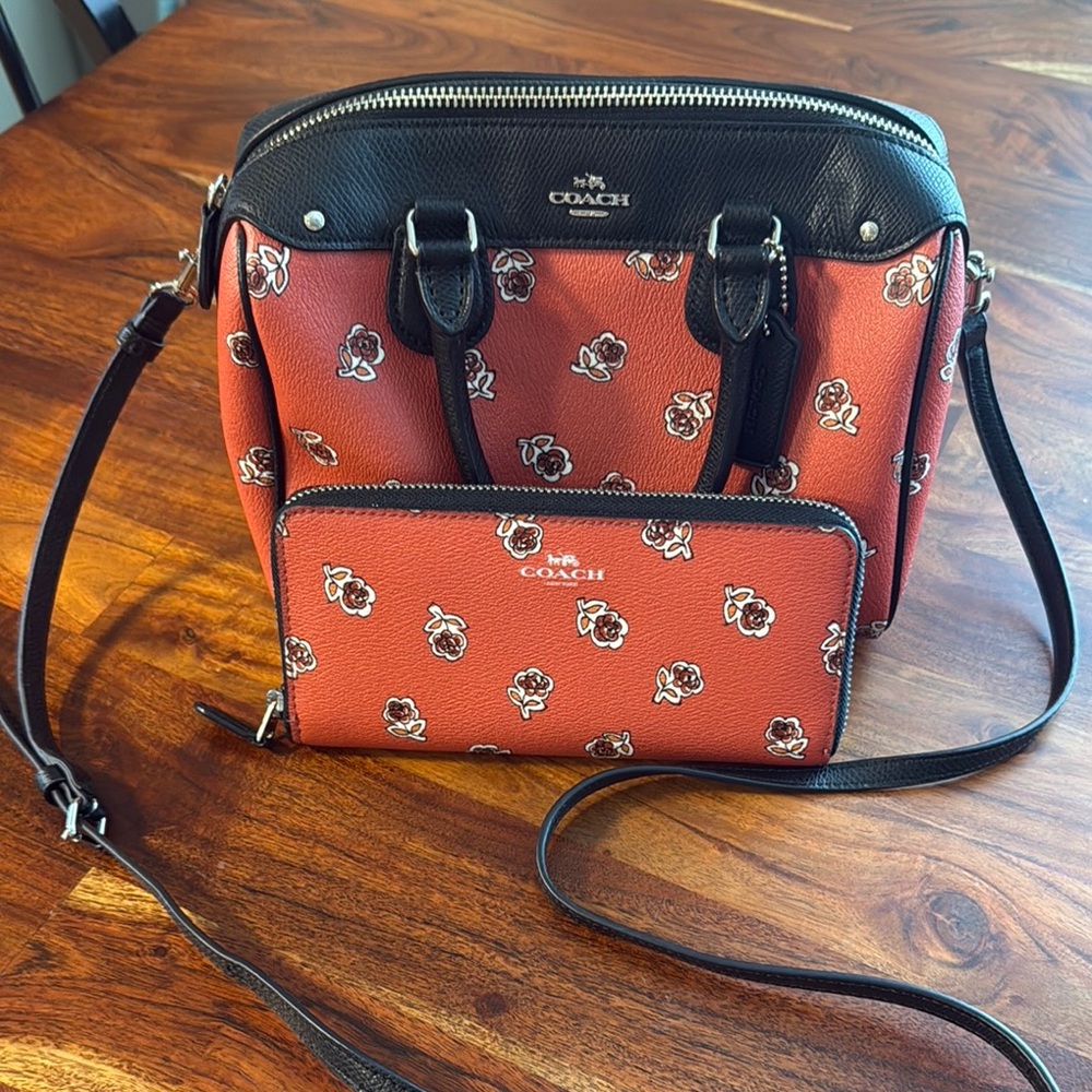 Coach Sienna Rose Floral Women's Bag and Wallet